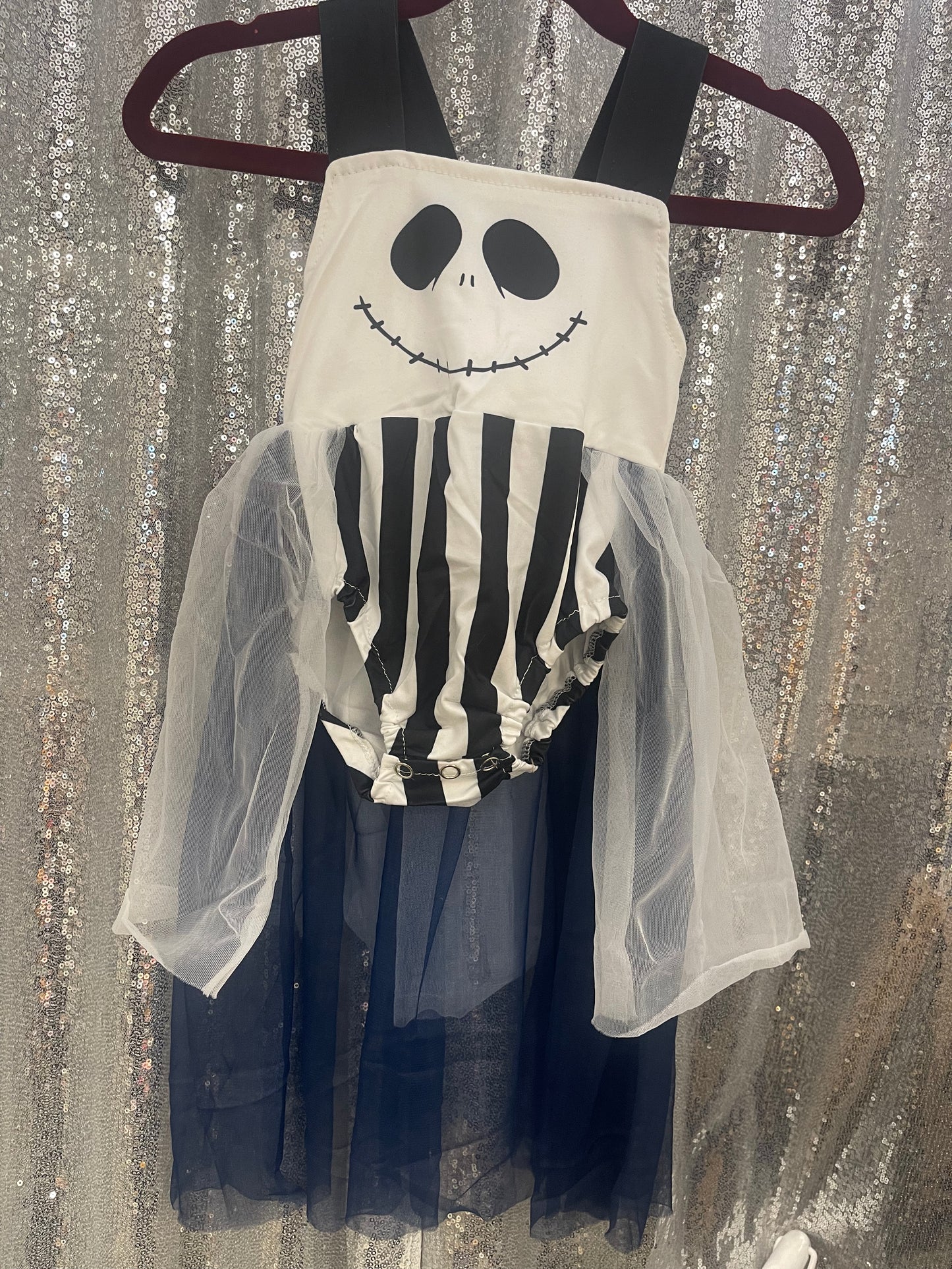 Jack Skellington Onesie w/ Layered Skirt Halloween