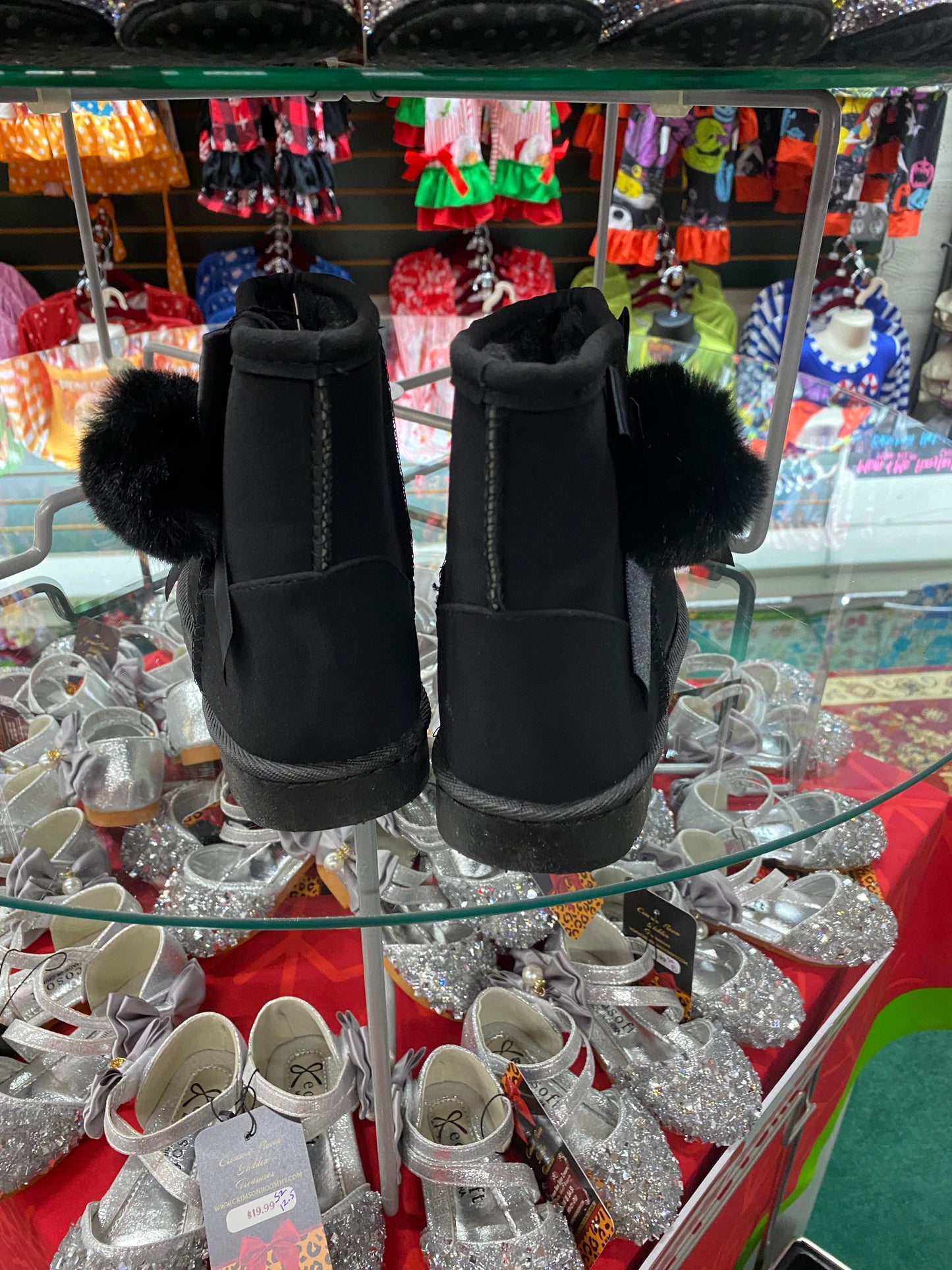 Black Fur Boots