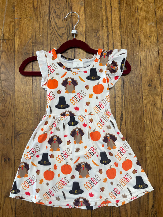 “Give Thanks” “Gobble” Thanksgiving Dress