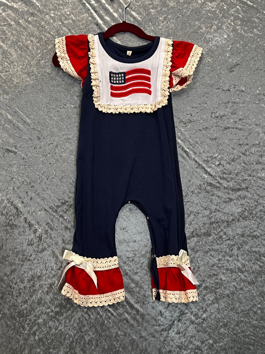 Red, White and Blue Romper