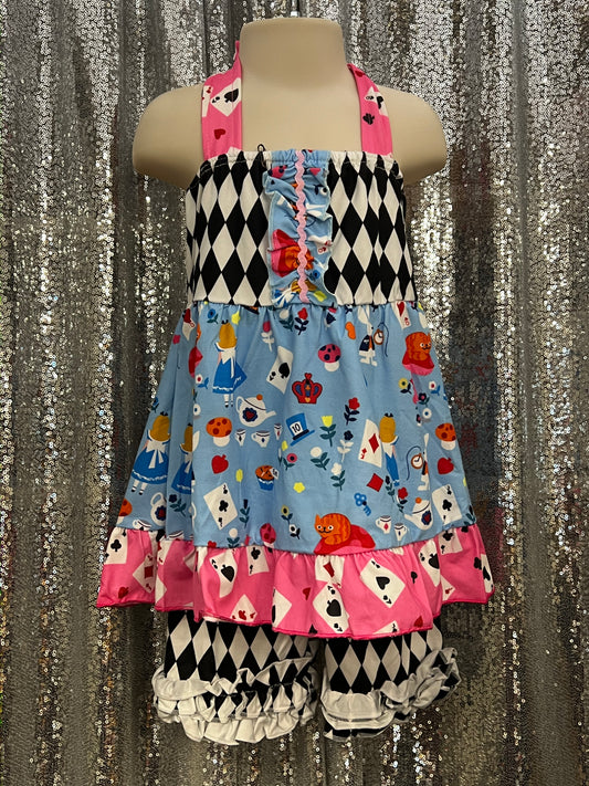 Alice in Wonderland Tank Dress w/ Shorts