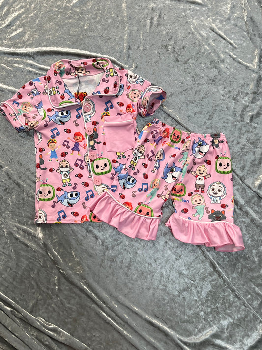 Pink Cocomelon Button-Up PJ’s