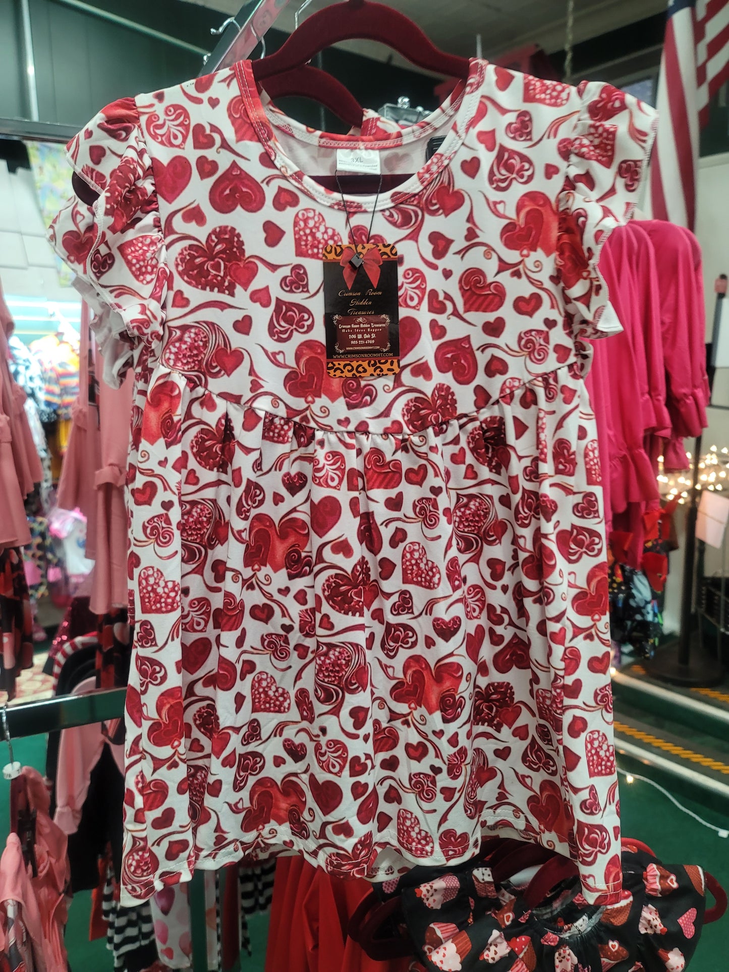 Valentine Red Heart Dress w/ Shorts