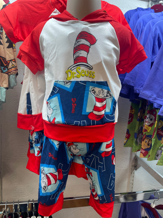 Cat in The Hat Hooded Pants Set