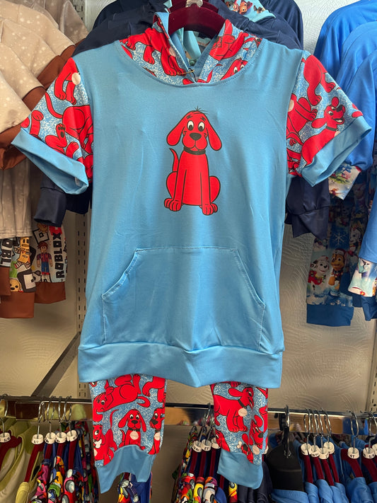 Clifford The Big Red Dog Hooded Pants Set