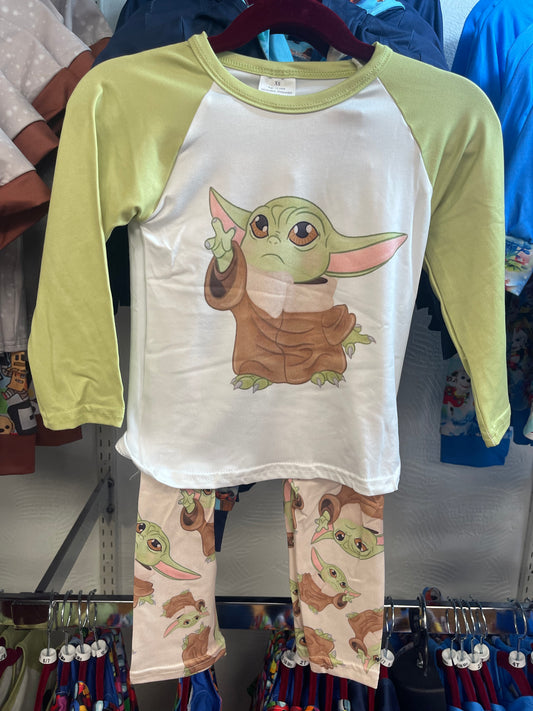 Baby Yoda Grogu Raglan Pants Set