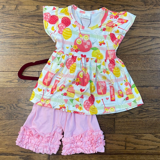 Summer Time Lemonade Shorts Set